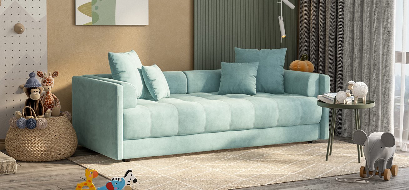 Тахта BOSS велюр Monolit аква