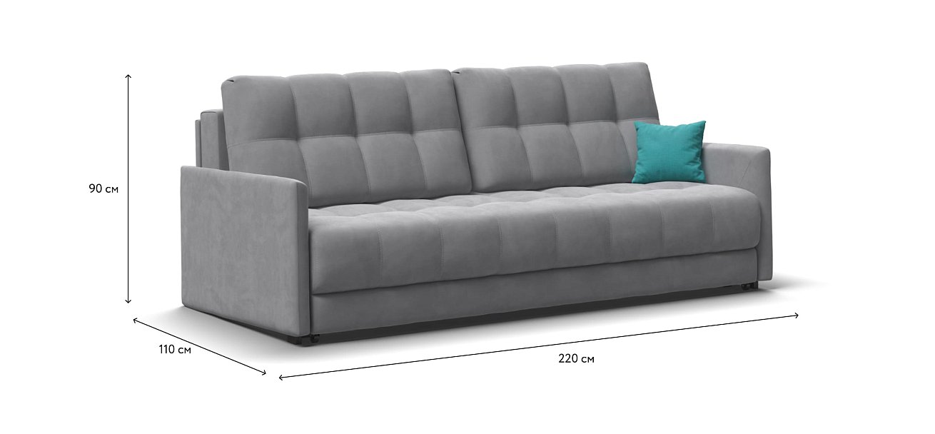 Диван BOSS 2.0 LOFT велюр Monolit сталь