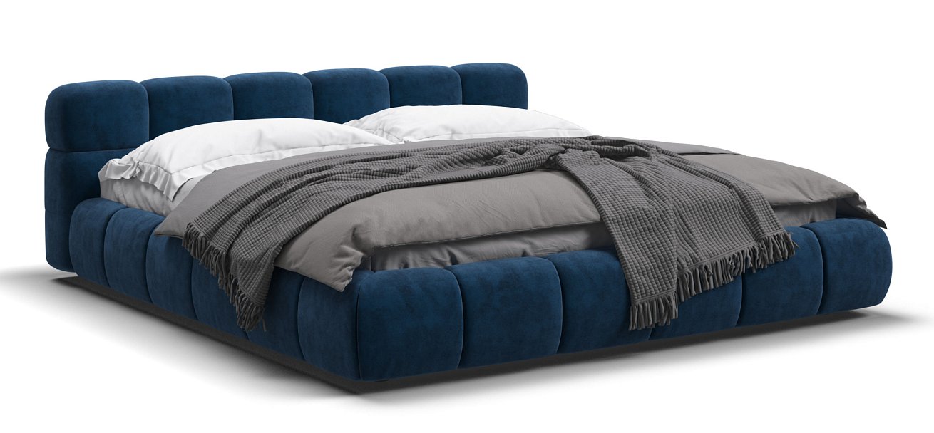 Кровать Босс Дрим 180*200 Про велюр Monolit синяя
