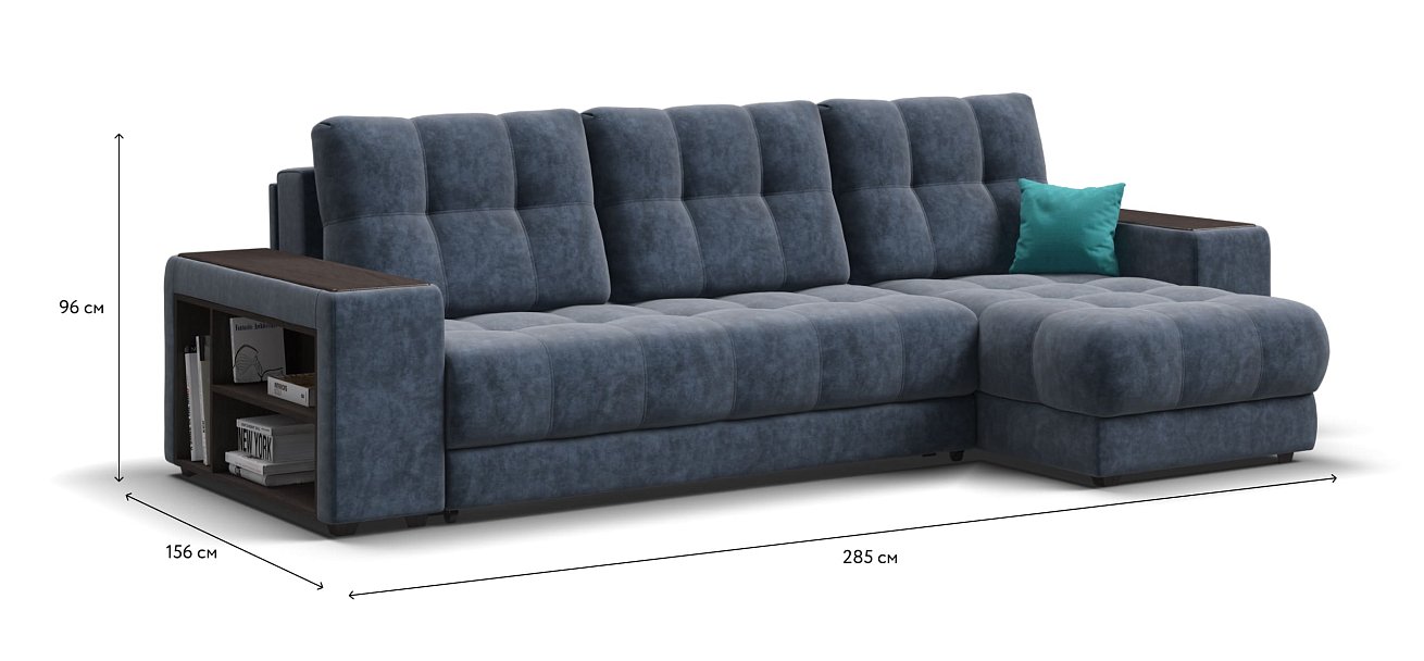 Угловой диван BOSS 3.0 XL Велюр Royal топаз NEW