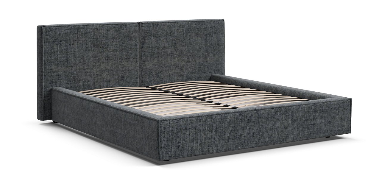 Кровать NORD Шенилл IQ серая