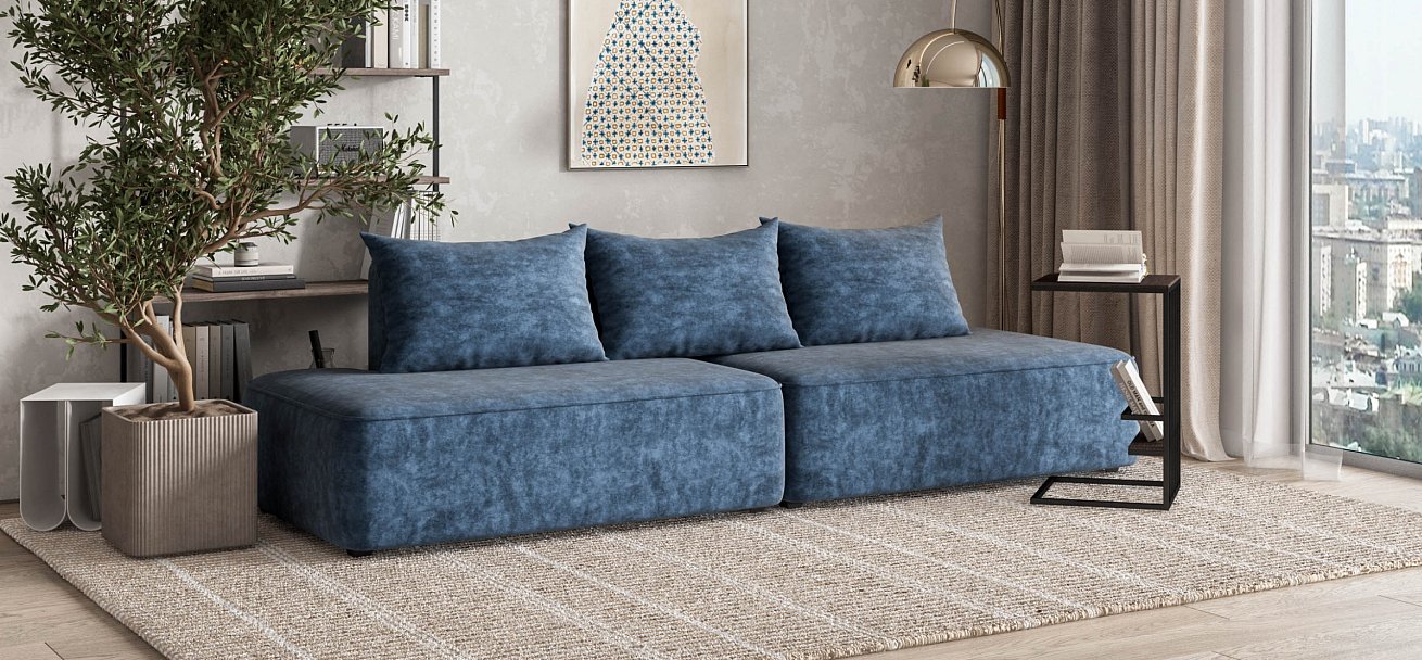 Диван KING TWIN Велюр ROYAL топаз NEW