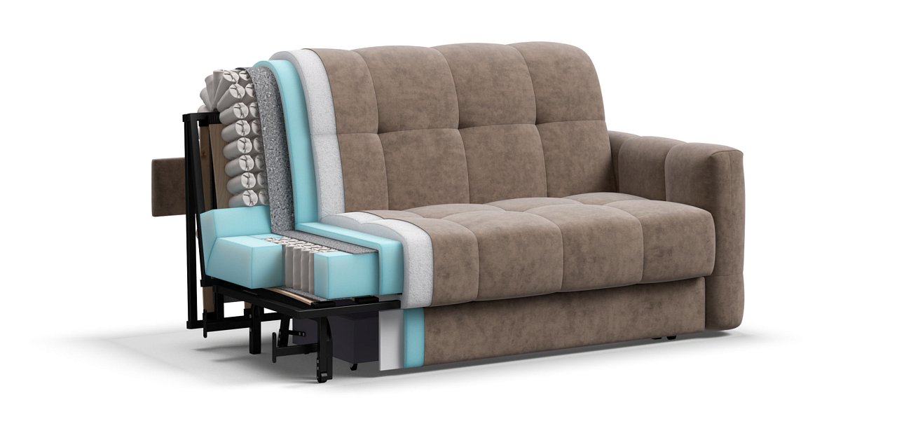 Диван BOSS Sleep 140 Велюр Роял тауп