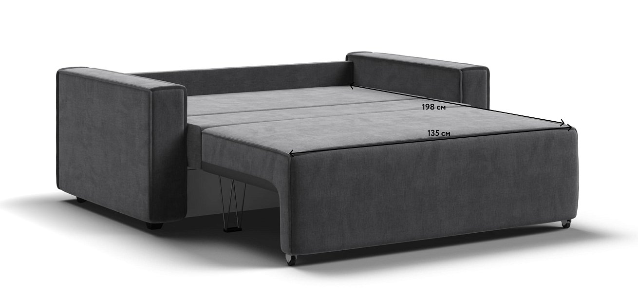 Диван NORD Compact велюр Monolit серый