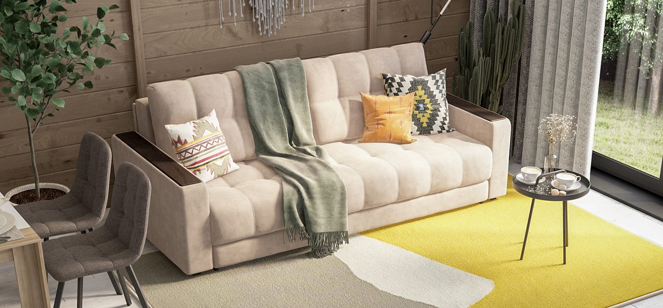 Диван BOSS 2.0 велюр Monolit латте