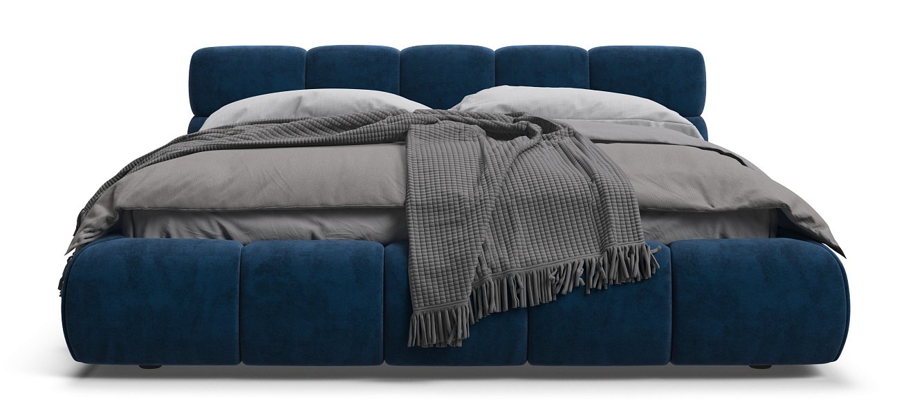 Кровать Босс Дрим 160*200 Про велюр Monolit синяя