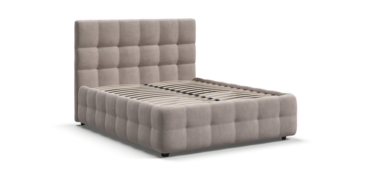 Кровать Босс 140*200 Про велюр Monolit латте