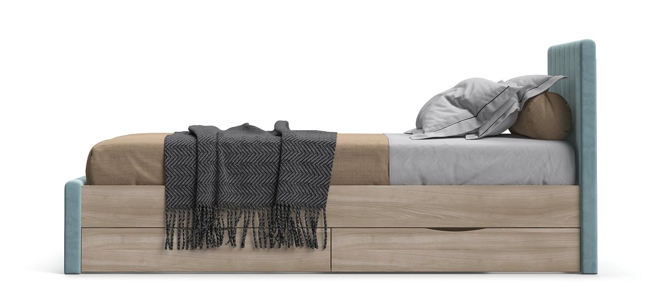 Кровать ЛОФТ Мини Сонома, MONOLIT аква