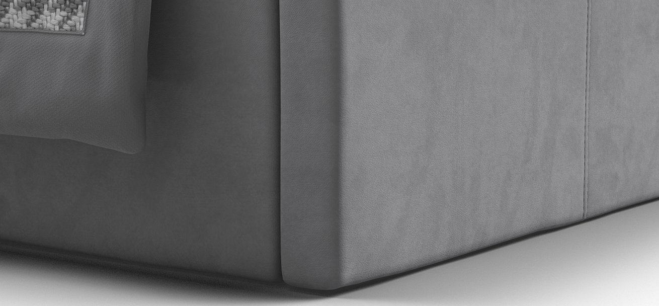 Кровать Белла 140*200 велюр Monolit сталь