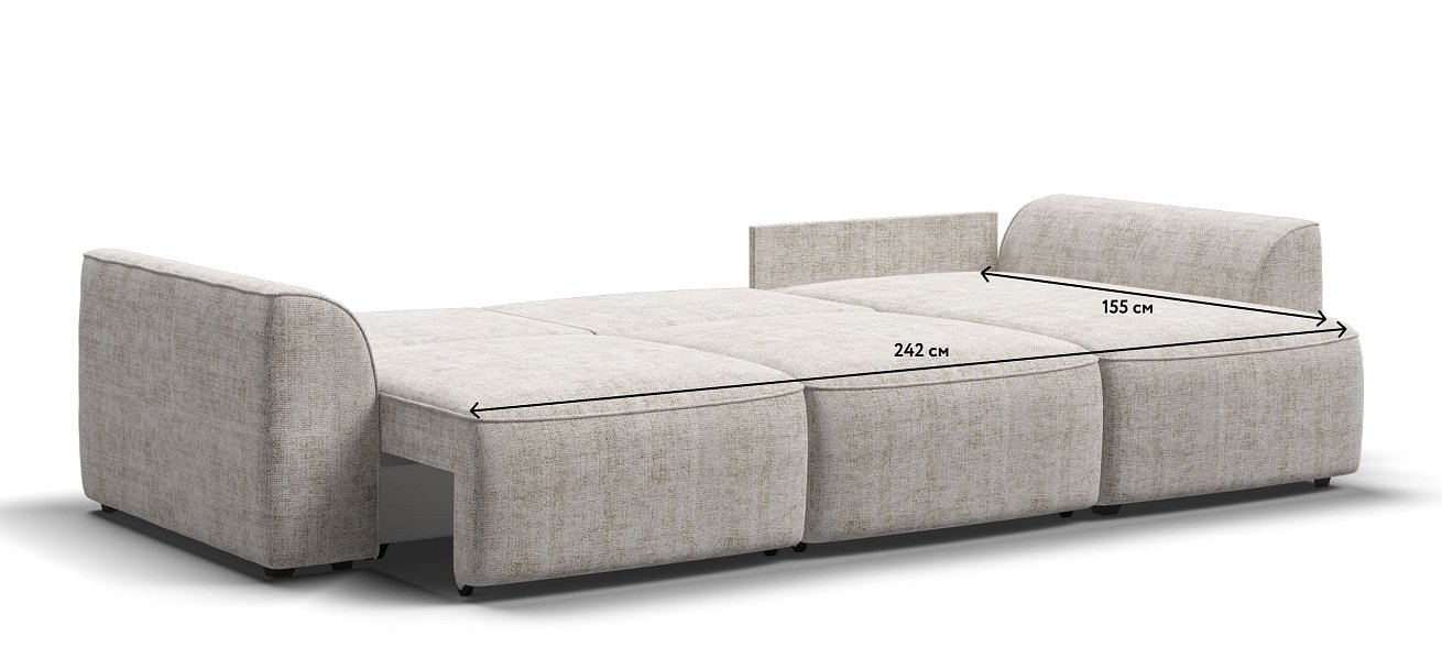 Угловой диван KING SE Шенилл IQ кварц