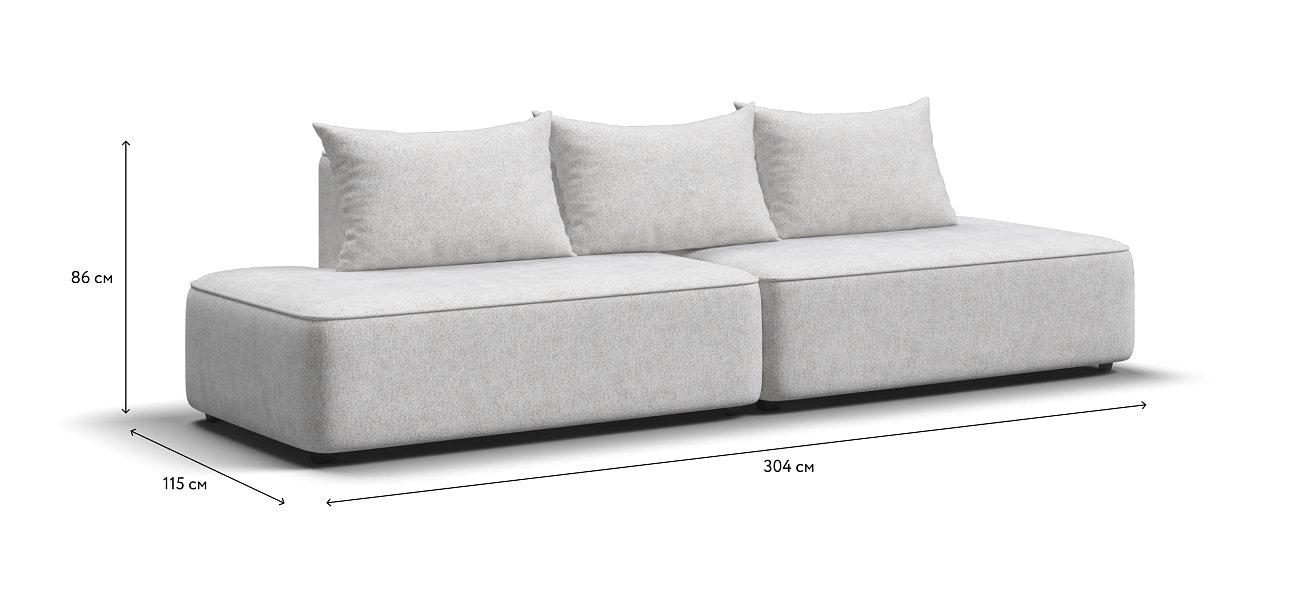 Диван KING TWIN Шенилл CLOUD милк