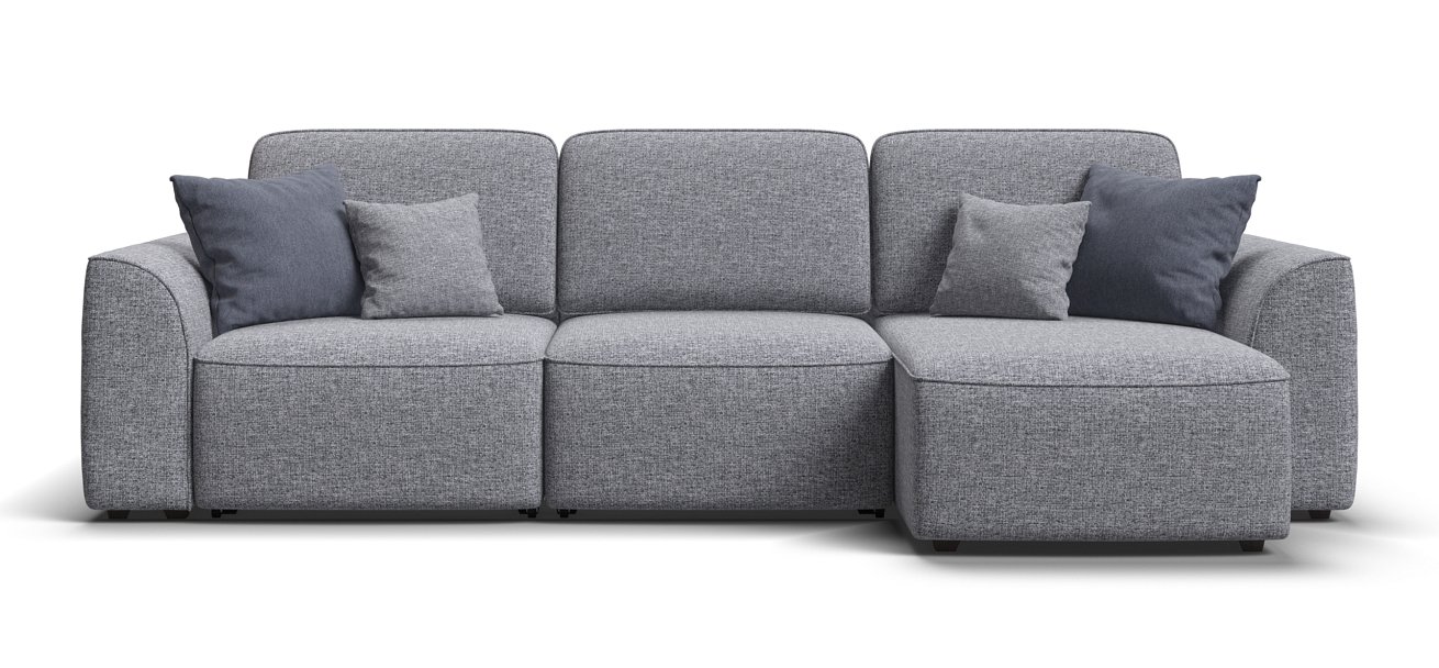 Угловой диван KING SE Рогожка Vento серый