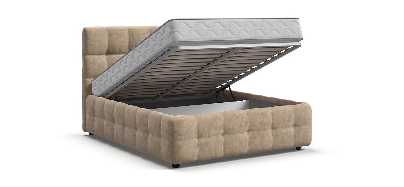 Кровать Босс 140*200 Про Велюр Royal шампань NEW