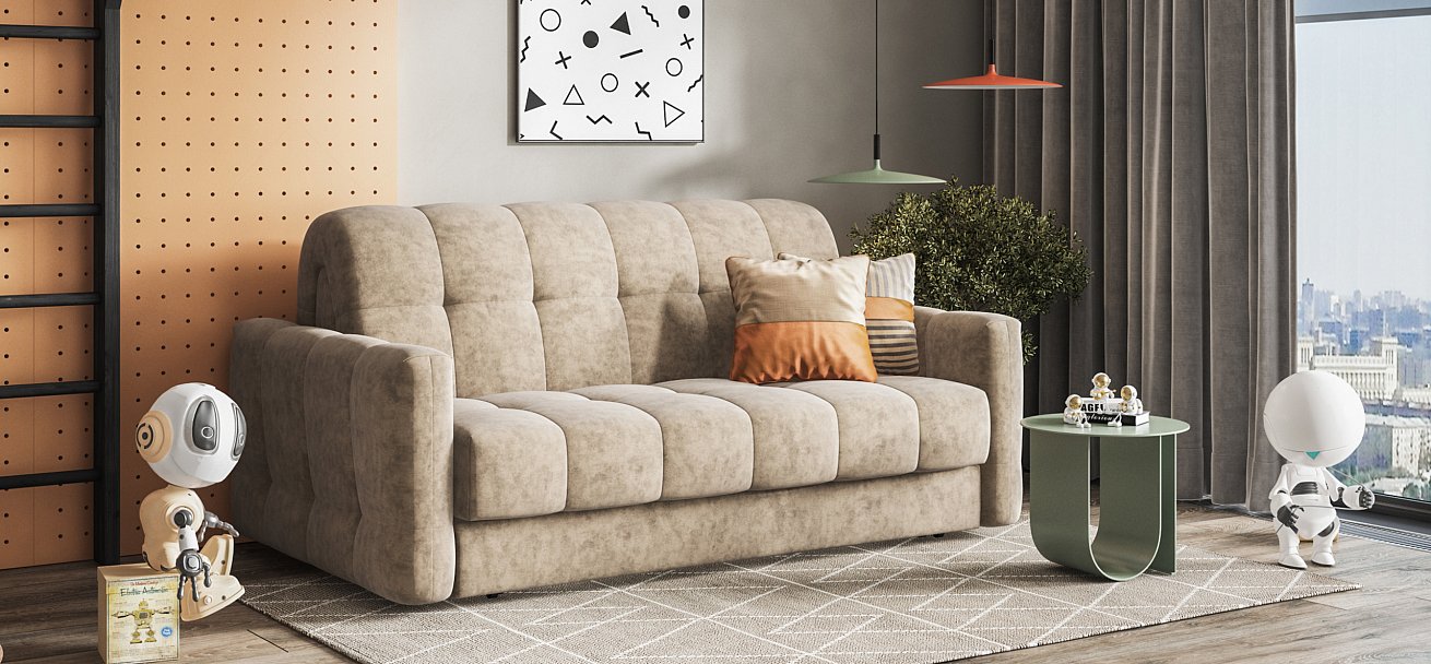 Диван BOSS Sleep 160 Велюр Роял тауп