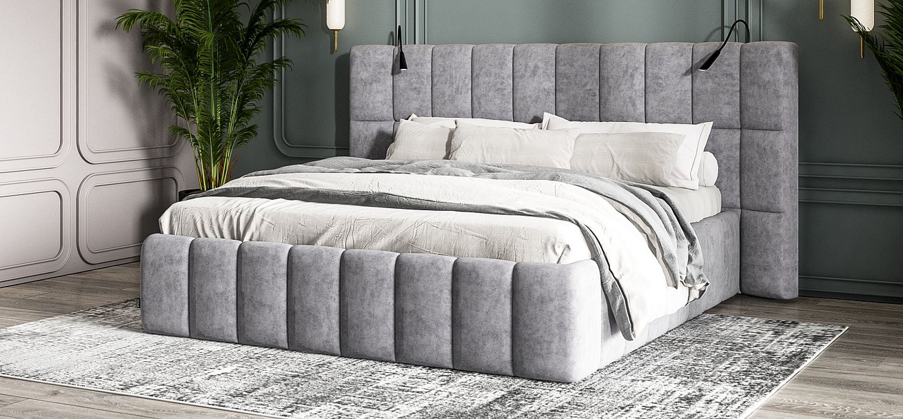 Кровать BOSS.XO 180*200 Велюр Роял агат