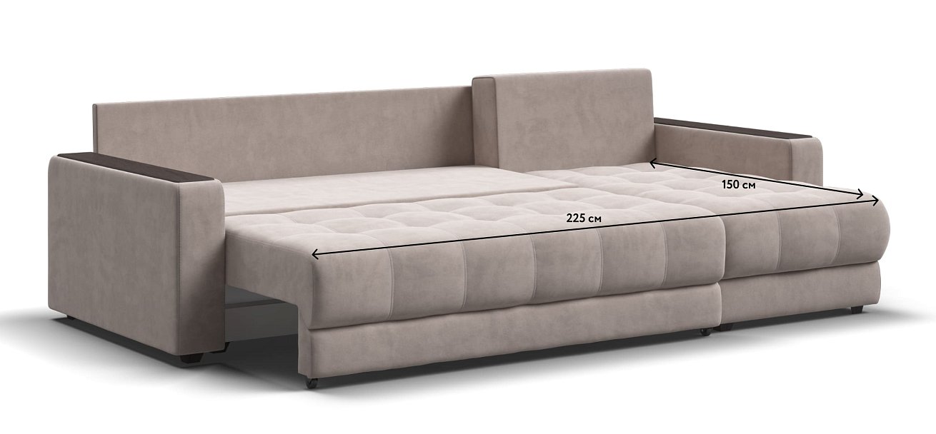 Угловой диван BOSS 3.0 Classic XL велюр Monolit латте