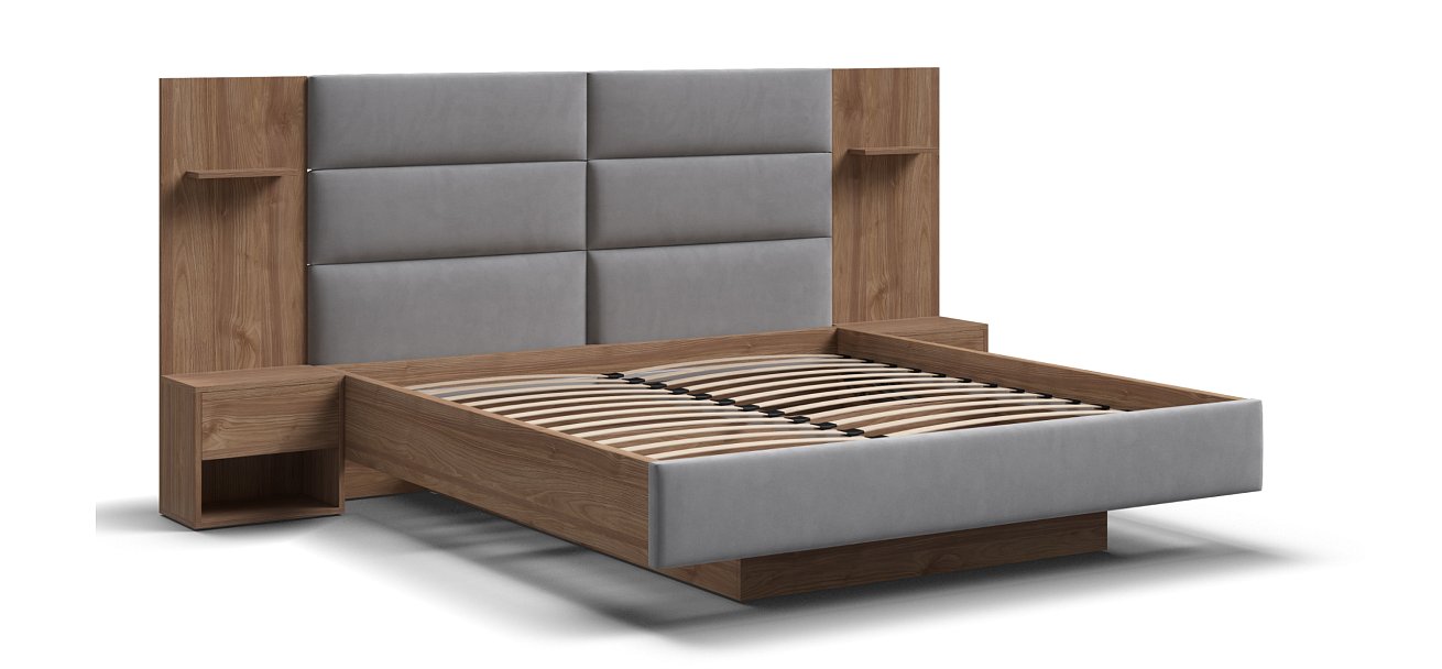 Кровать BOSS LOFT 160*200 Орех Селект, MONOLIT Сталь