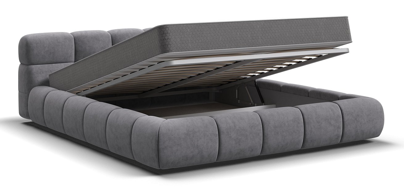 Кровать Босс Дрим 160*200 Про Велюр Роял агат