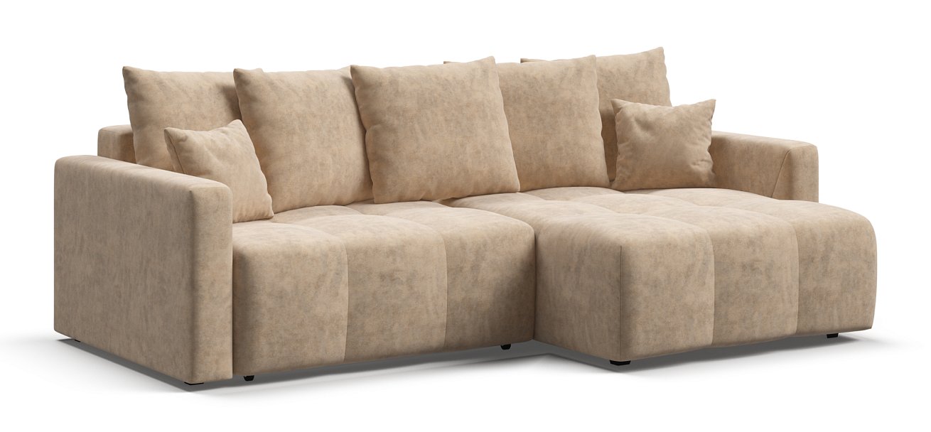 Угловой диван BOSS TREND Велюр Royal шампань