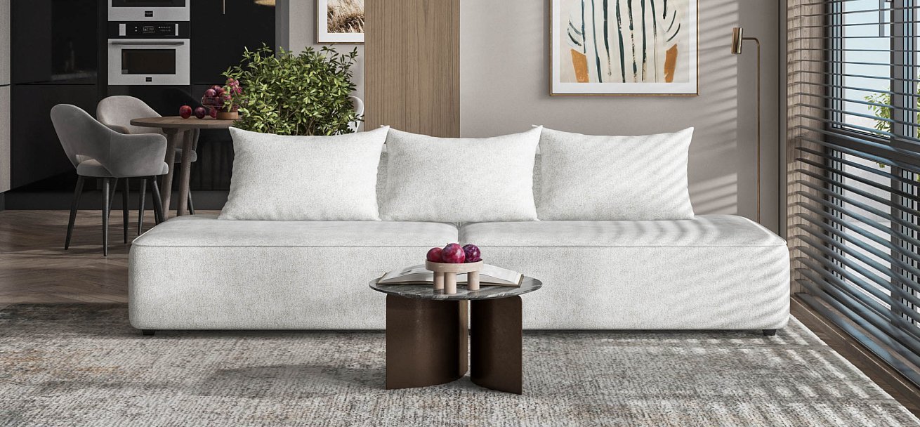 Диван KING TWIN Шенилл CLOUD милк