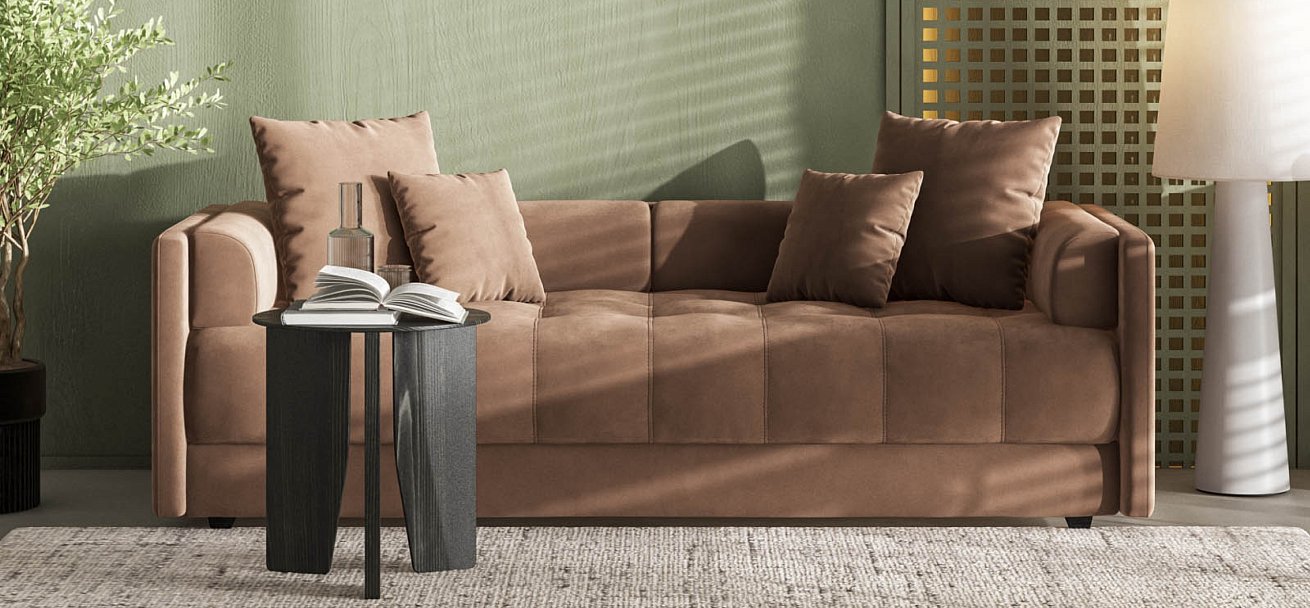 Тахта BOSS велюр Monolit мокко