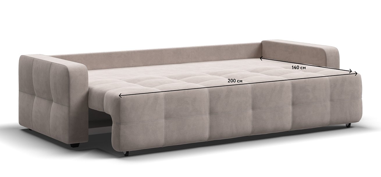 Диван Денди велюр Monolit латте