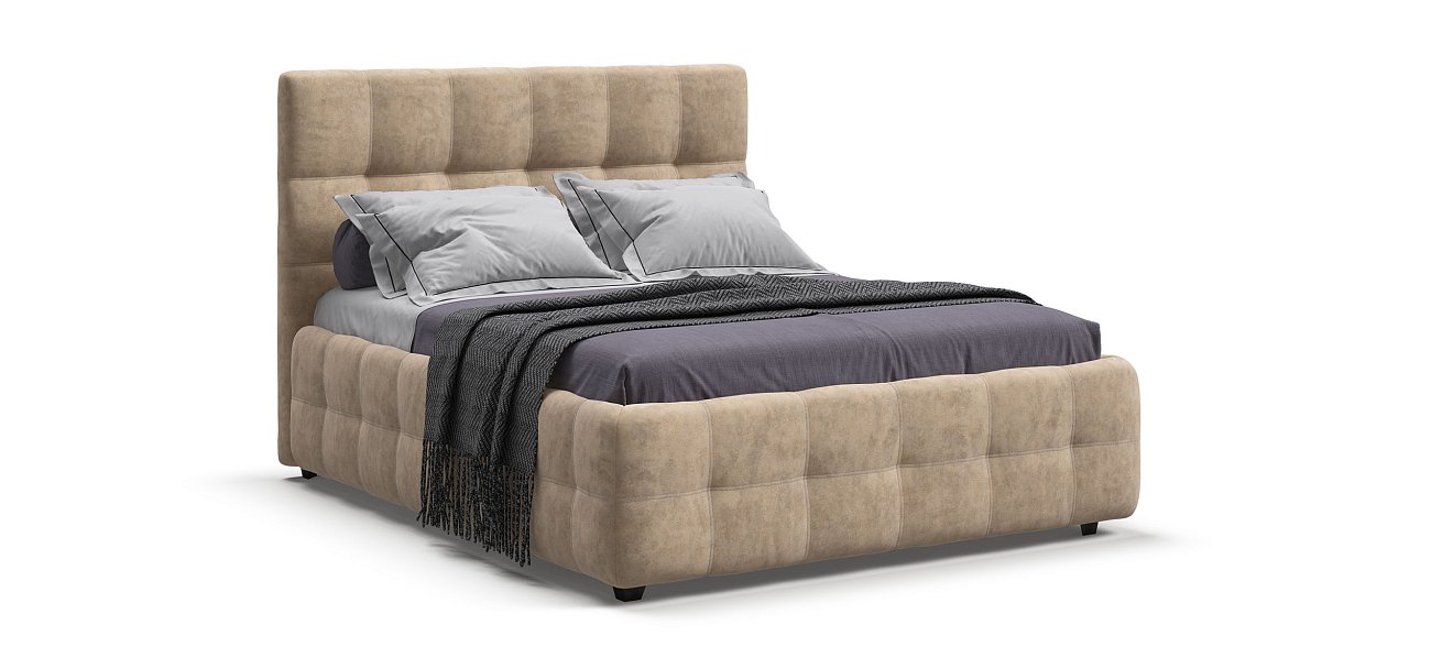 Кровать Босс 140*200 Про Велюр Royal шампань NEW