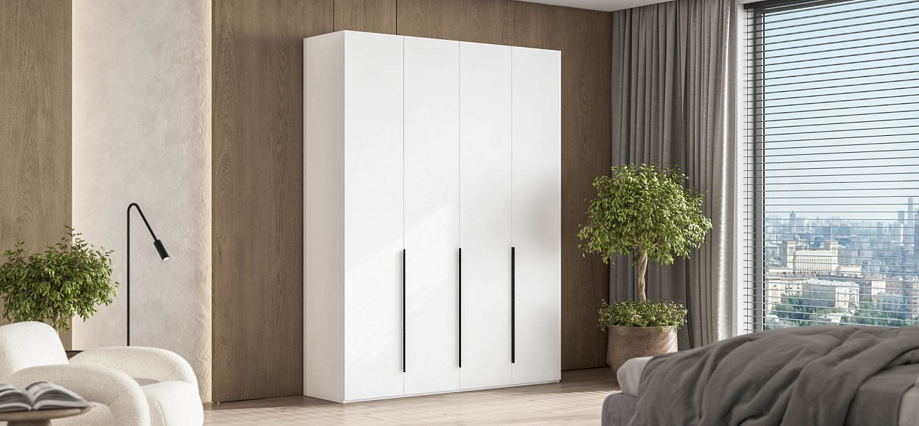 Босс Стандарт 180*236 шкаф распашной 4Д+ящики Белый