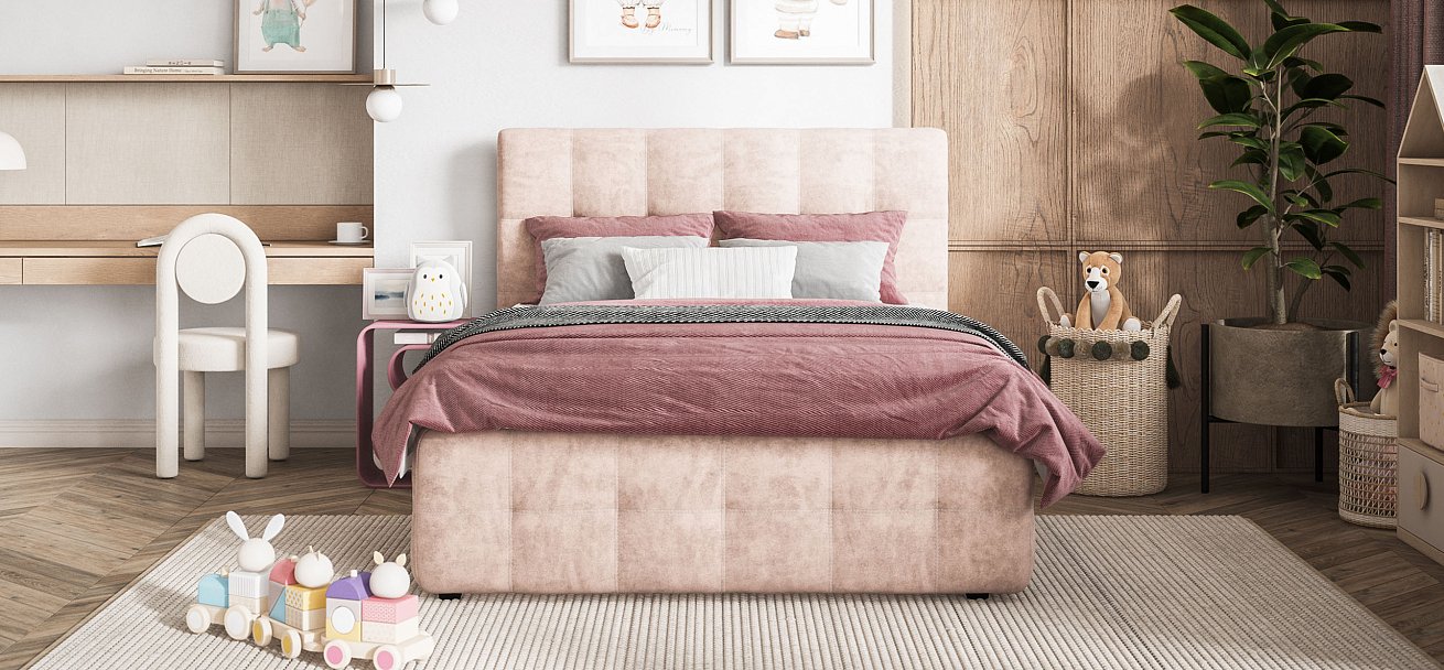 Кровать Босс 140*200 Про Велюр Royal пион NEW