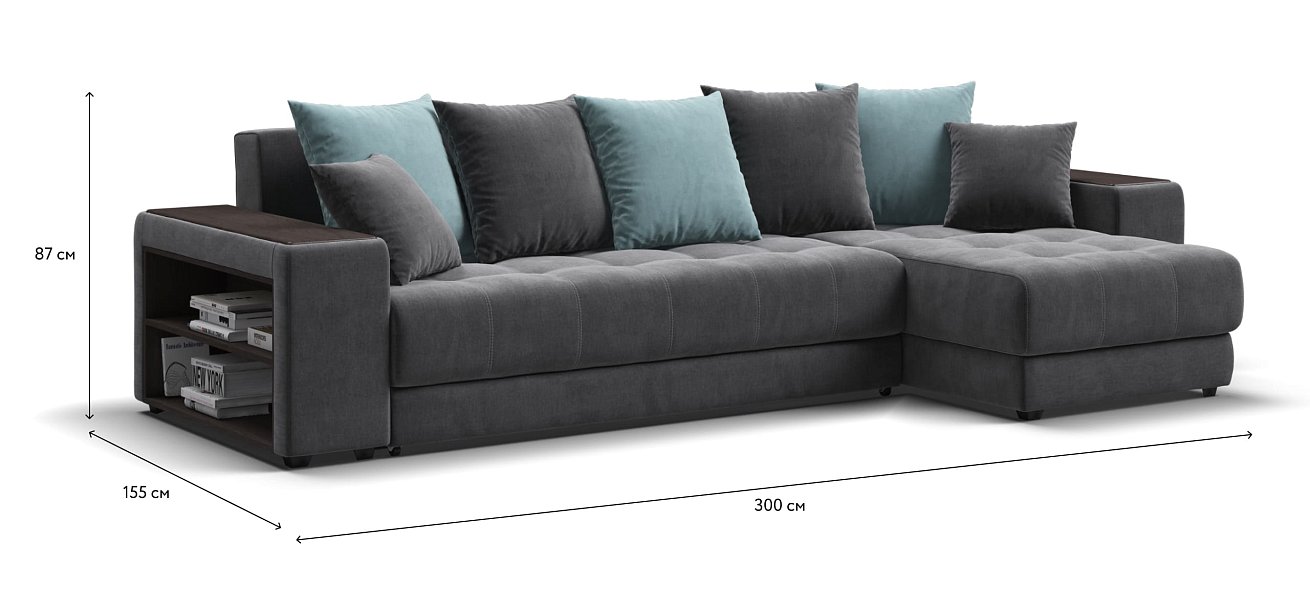 Дубай У 3.0 Monolit серый, Monolit аква