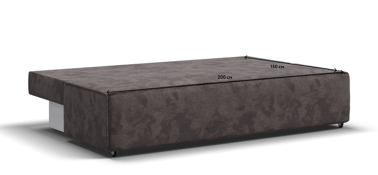 Диван NORD mini Велюр Alkantara серый