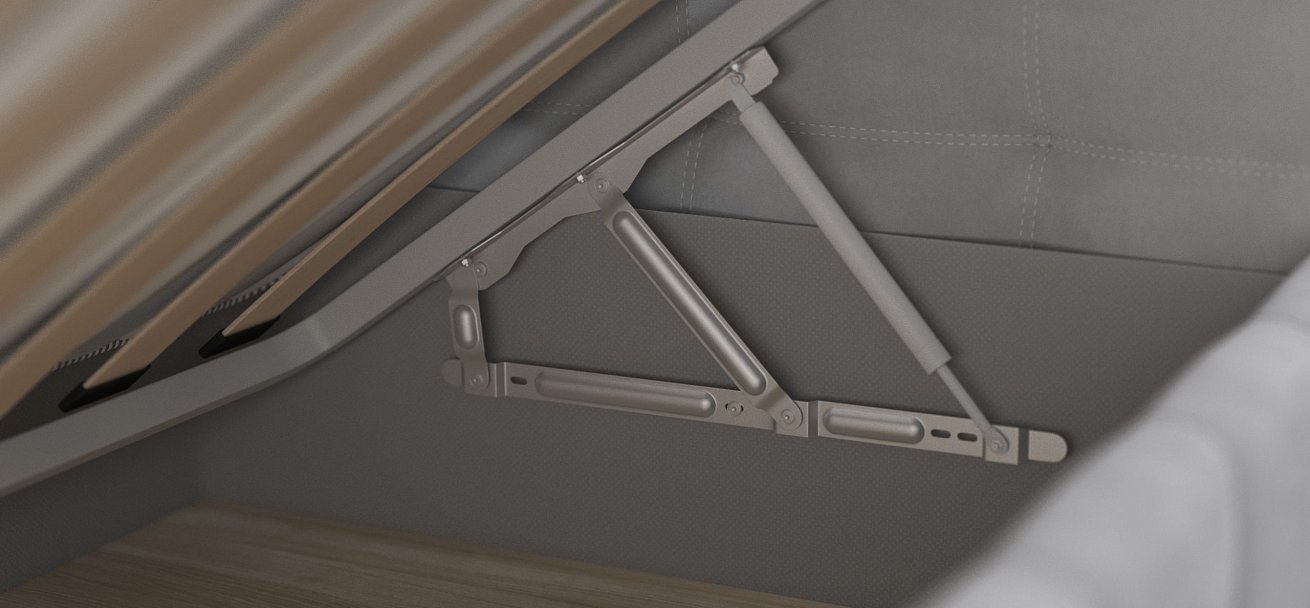 Кровать BOSS mini NEW велюр Monolit сталь