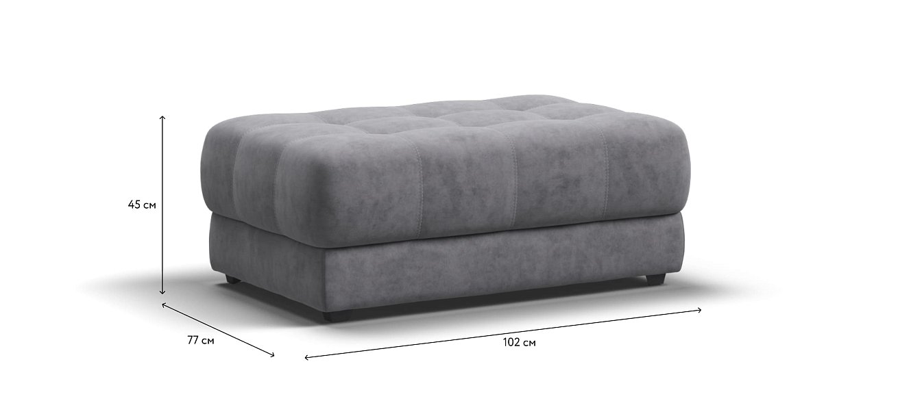 Пуф BOSS XL Велюр Роял агат