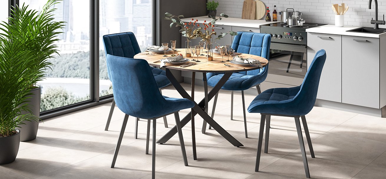 Стол Boss One NEW Дуб вотан, Черный