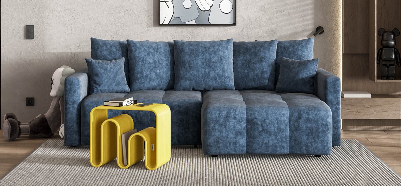 Угловой диван BOSS TREND Велюр Royal топаз NEW