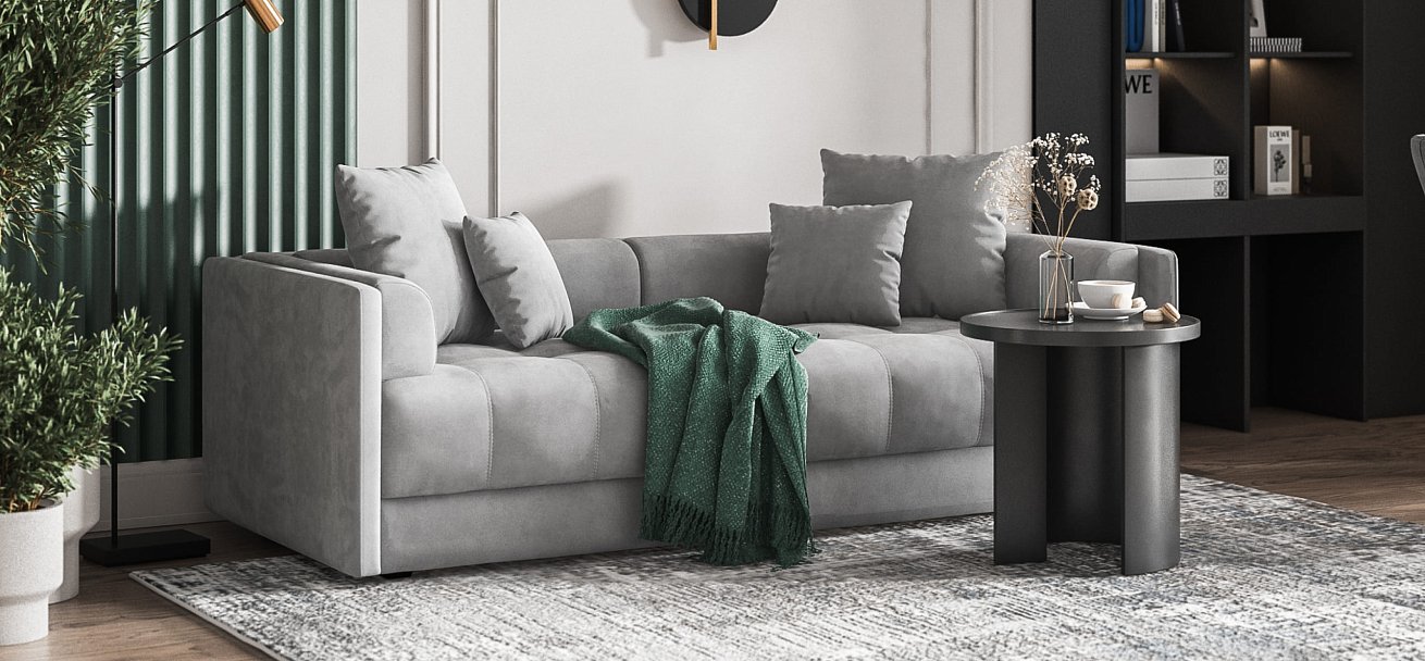 Тахта BOSS велюр Monolit сталь