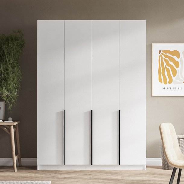 Рим 160 шкаф распашной 4Д Белый