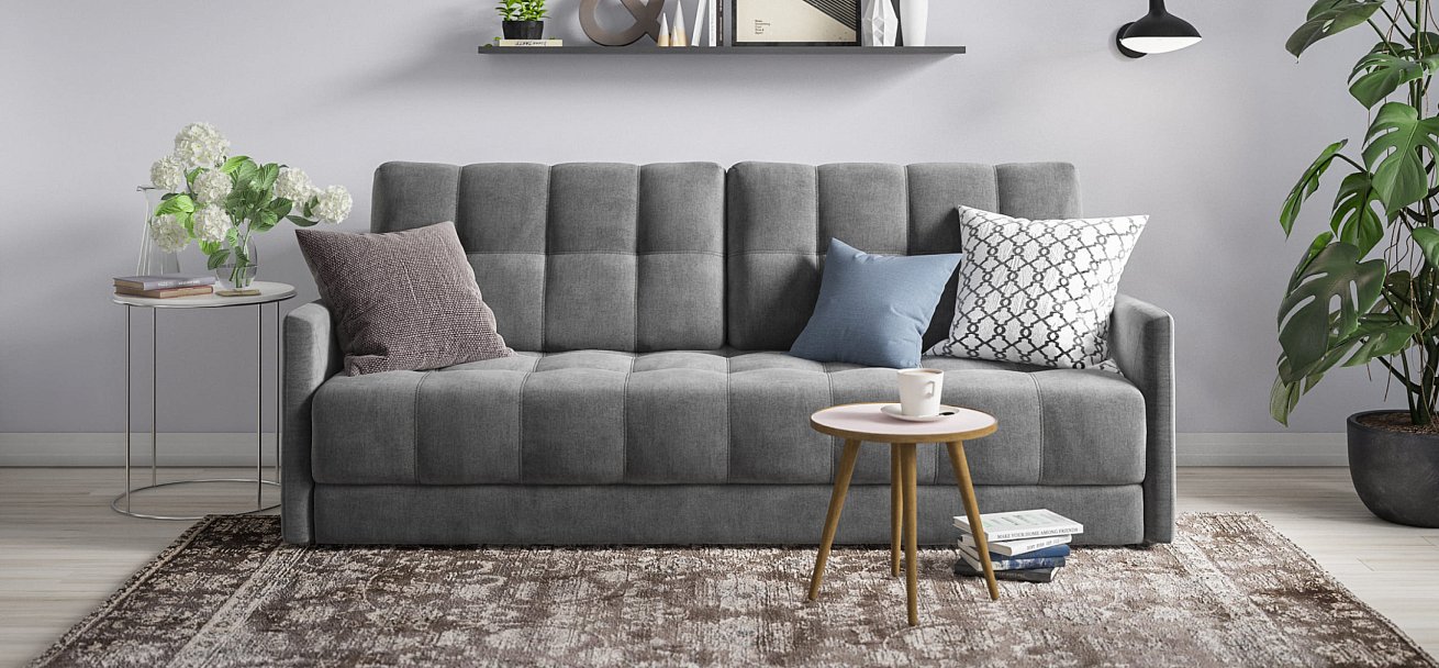 Диван BOSS 2.0 LOFT велюр Monolit серый