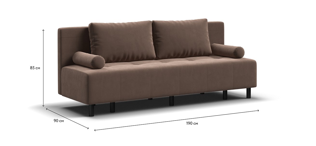 Бостон Мини диван Велюр Монолит мокко