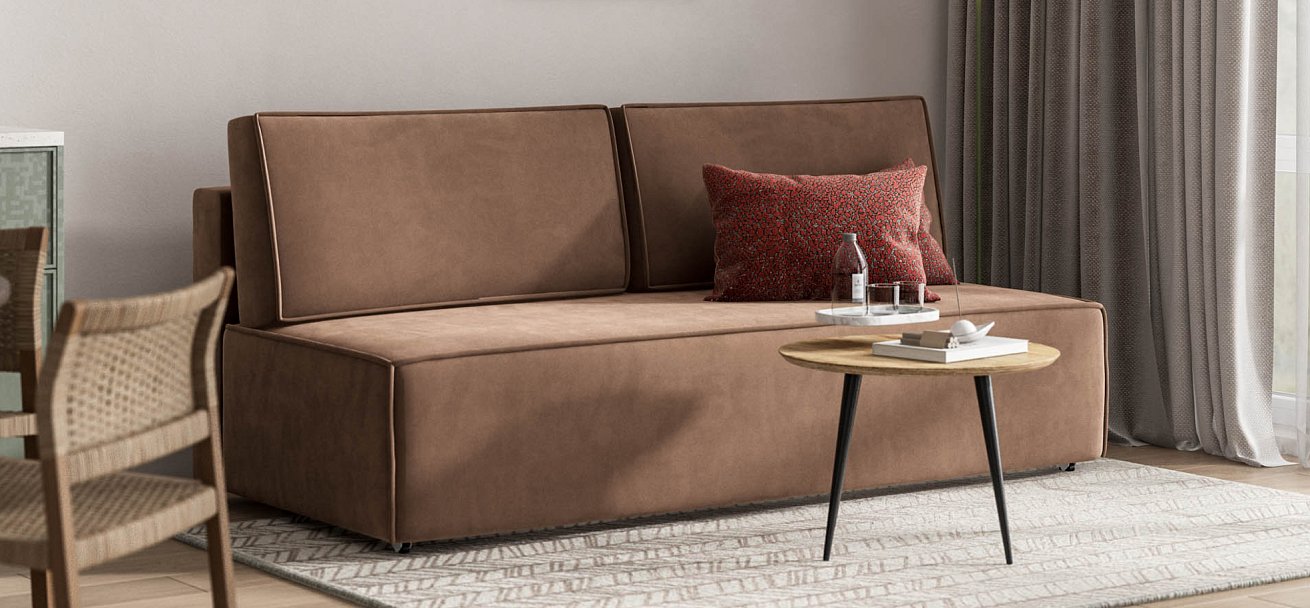 Диван NORD mini велюр Monolit мокко