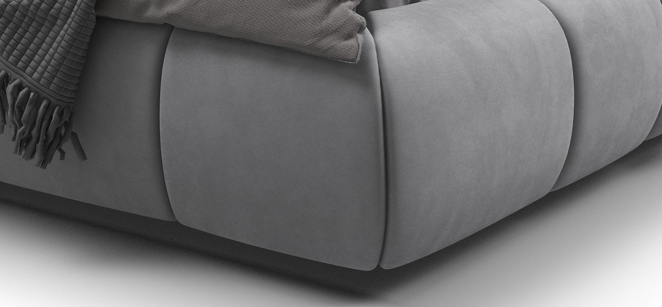 Кровать Босс Дрим 160*200 Про велюр Monolit сталь