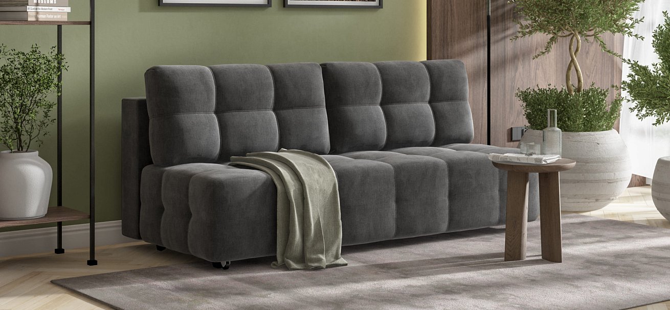 Диван Dandy MINI SE велюр Monolit серый