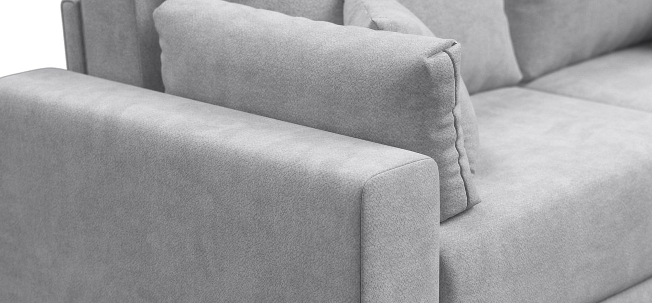 Угловой диван Босс Прайм ХЛ Шенилл CLOUD грей