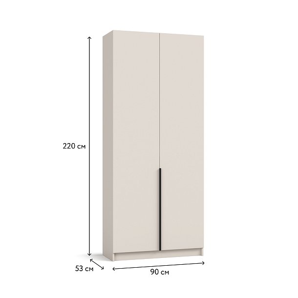 Рим 90 шкаф распашной 2Д+ящики Кашемир