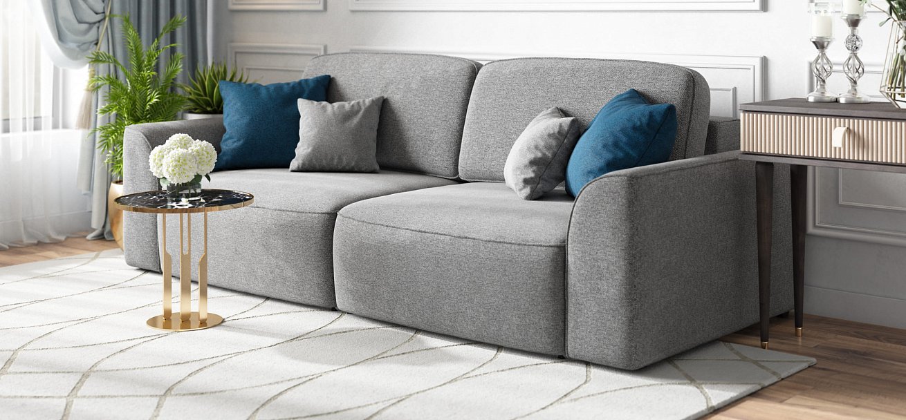 Диван KING SE рогожка Malmo серый