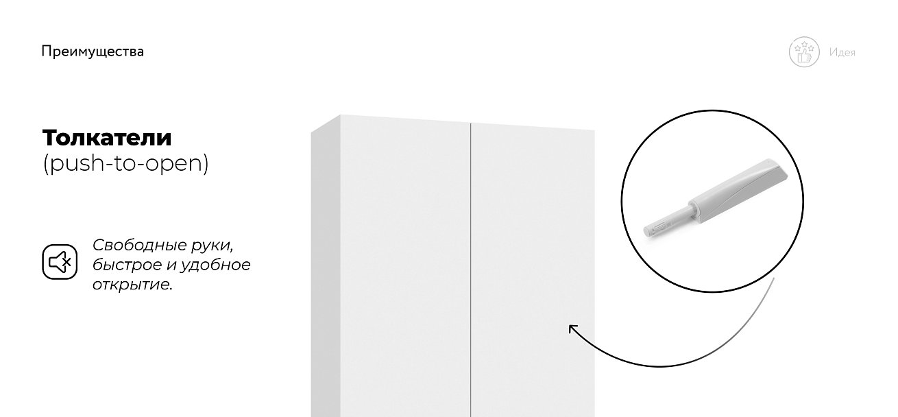 Идея 90 шкаф распашной 2Д+ящики Белый