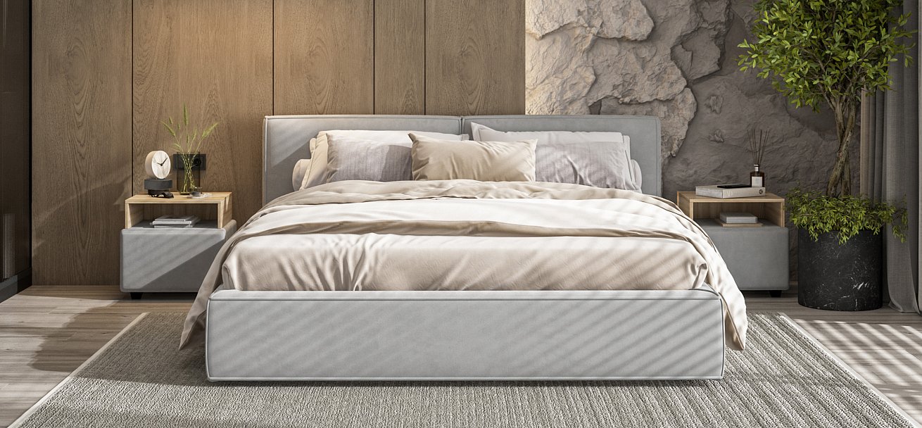 Кровать NORD Monolit сталь