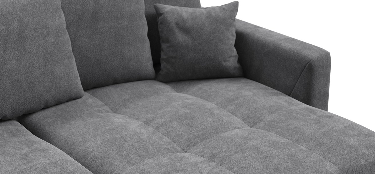 Угловой диван BOSS TREND Шенилл CLOUD графит