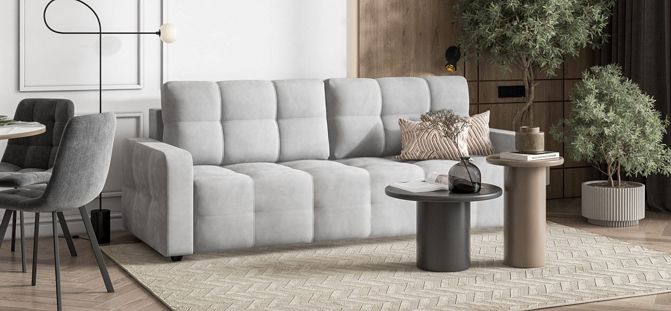 Диван Денди велюр Monolit сталь