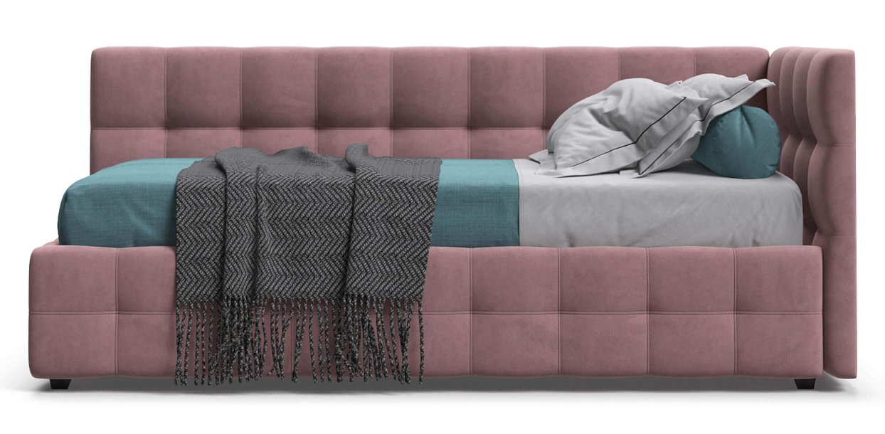 Кровать BOSS mini NEW велюр Monolit роуз